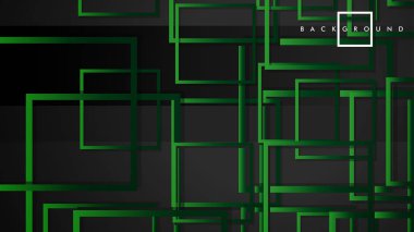 Vektör Modern Soyut Kareler Arka Planlar . siyah yeşil degrade ile. eps 10 şablonu