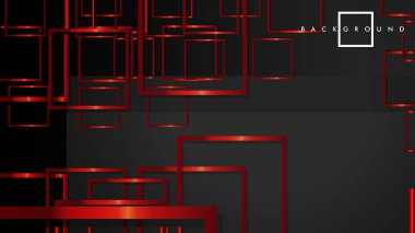 Vektör Modern Soyut Kareler Arka Planlar . siyah ve kırmızı metal renk degradesi ile. eps 10 şablonu