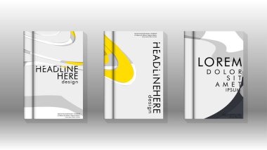 Arka kapak sıvı elemanları ile. Tasarım kavramı kitap. Fütüristik iş düzeni. Dijital poster şablonu. Tasarlamak vektör - eps10