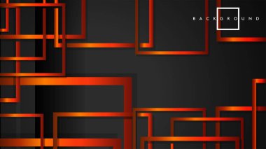 Vektör Modern Soyut Kareler Arka Planlar . siyah turuncu degrade ile. eps 10 şablonu