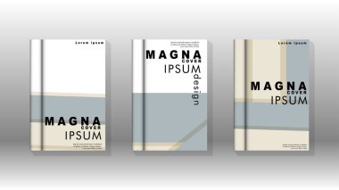 Kitap kapağı kavramı renk ve şekillerin bir kombinasyonu ile soyut geometrik arka plan. vektör tasarımı