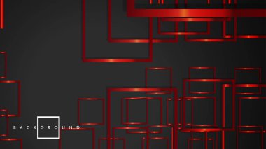 Vektör Modern Soyut Kareler Arka Planlar . siyah ve kırmızı metal renk degradesi ile. eps 10 şablonu
