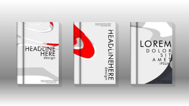 Arka kapak sıvı elemanları ile. Tasarım kavramı kitap. Fütüristik iş düzeni. Dijital poster şablonu. Tasarlamak vektör - eps10