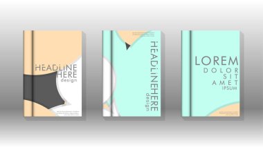 Kurumsal iş yıllık rapor kitap kapağı broşür el ilanı posteri için soyut düşük daire şekil arka plan. Eps10 vektör şablonu