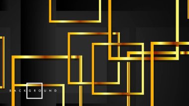 Vektör Modern Soyut Kareler Arka Planlar . siyah ve altın renk degradesi ile. eps 10 şablonu