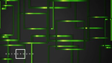 Vektör Modern Soyut Kareler Arka Planlar . siyah ve yeşil metal renk degradesi ile. eps 10 şablonu