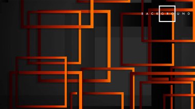 Vektör Modern Soyut Kareler Arka Planlar . siyah kırmızı turuncu degrade ile. eps 10 şablonu