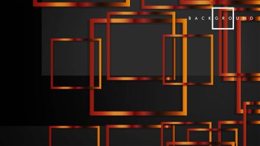 Vektör Modern Soyut Kareler Arka Planlar . siyah ve metal renk degradesi ile. eps 10 şablonu