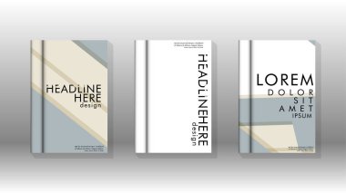 Kitap kapağı kavramı renk ve şekillerin bir kombinasyonu ile soyut geometrik arka plan. vektör tasarımı