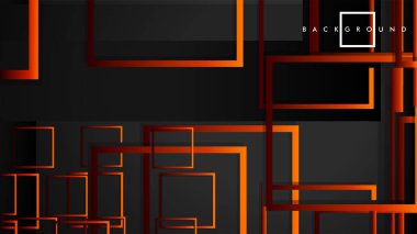 Vektör Modern Soyut Kareler Arka Planlar . siyah kırmızı turuncu degrade ile. eps 10 şablonu