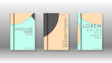 Kurumsal iş yıllık rapor kitap kapağı broşür el ilanı posteri için soyut düşük daire şekil arka plan. Eps10 vektör şablonu