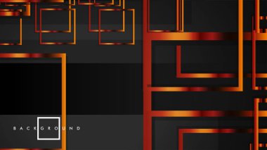 Vektör Modern Soyut Kareler Arka Planlar . siyah ve metal renk degradesi ile. eps 10 şablonu