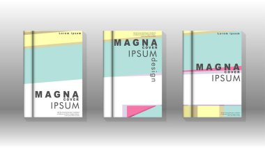 Kapak kitabı kavramı soyut geometrik arka plan renk ve şekillerin bir kombinasyonu ile