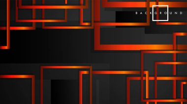 Vektör Modern Soyut Kareler Arka Planlar . siyah turuncu degrade ile. eps 10 şablonu