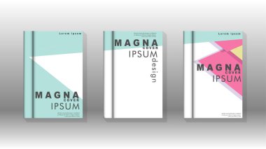 Kapak kitabı kavramı soyut geometrik arka plan renk ve şekillerin bir kombinasyonu ile
