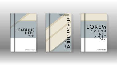 Kitap kapağı kavramı renk ve şekillerin bir kombinasyonu ile soyut geometrik arka plan. vektör tasarımı