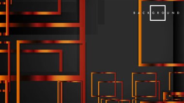 Vektör Modern Soyut Kareler Arka Planlar . siyah ve metal renk degradesi ile. eps 10 şablonu