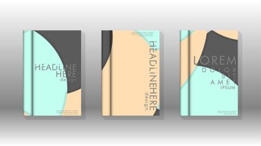 Kurumsal iş yıllık rapor kitap kapağı broşür el ilanı posteri için soyut düşük daire şekil arka plan. Eps10 vektör şablonu