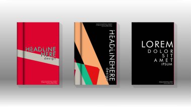 Soyut kitap kapağı düzeninin arka planı. Broşürler, dergiler, vektör şablonları vb. için. Modern tasarımlar Eps 10'da geometrik desenler oluşturur