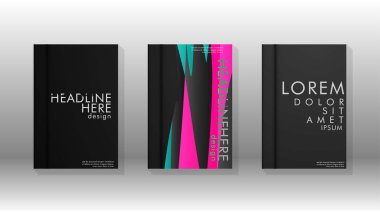 Geometrik tasarım arka planlı kapak kitabı