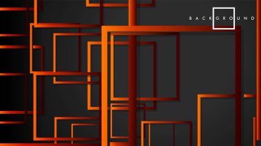 Vektör Modern Soyut Kareler Arka Planlar . siyah kırmızı turuncu degrade ile. eps 10 şablonu