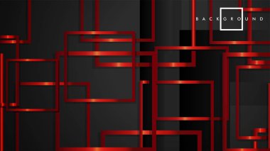 Vektör Modern Soyut Kareler Arka Planlar . siyah ve kırmızı metal renk degradesi ile. eps 10 şablonu