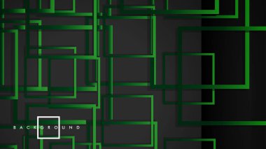 Vektör Modern Soyut Kareler Arka Planlar . siyah yeşil degrade ile. eps 10 şablonu