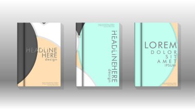 Kurumsal iş yıllık rapor kitap kapağı broşür el ilanı posteri için soyut düşük daire şekil arka plan. Eps10 vektör şablonu