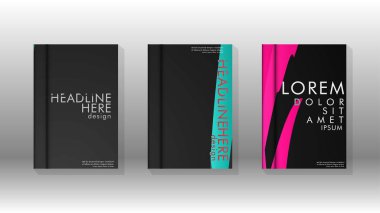 Geometrik tasarım arka planlı kapak kitabı