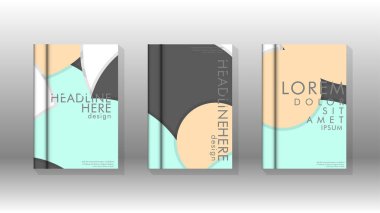 Kurumsal iş yıllık rapor kitap kapağı broşür el ilanı posteri için soyut düşük daire şekil arka plan. Eps10 vektör şablonu