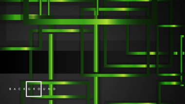 Vektör Modern Soyut Kareler Arka Planlar . siyah ve yeşil metal renk degradesi ile. eps 10 şablonu