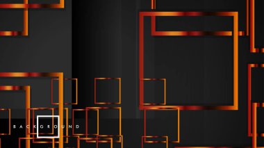 Vektör Modern Soyut Kareler Arka Planlar . siyah ve metal renk degradesi ile. eps 10 şablonu