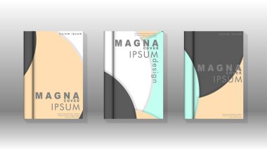 Minimal vektör tasarımı kapsar. Yuvarlak şekiller kompozisyon. Eps10 vektör şablonu