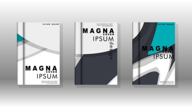 Arka kapak sıvı elemanları ile. Tasarım kavramı kitap. Fütüristik iş düzeni. Dijital poster şablonu. Tasarlamak vektör - eps10