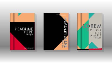 Soyut kitap kapağı düzeninin arka planı. Broşürler, dergiler, vektör şablonları vb. için. Modern tasarımlar Eps 10'da geometrik desenler oluşturur