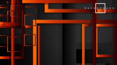 Vektör Modern Soyut Kareler Arka Planlar . siyah kırmızı turuncu degrade ile. eps 10 şablonu