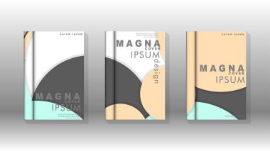 Kurumsal iş yıllık rapor kitap kapağı broşür el ilanı posteri için soyut düşük daire şekil arka plan. Eps10 vektör şablonu