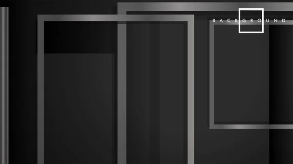 Vector Modern abstrait carrés milieux. avec un dégradé de couleur métallique noir et gris. Modèle eps 10 — Image vectorielle