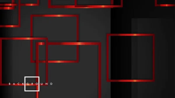 Vector modernos cuadrados abstractos fondos. con un gradiente de color de metal negro y rojo. eps 10 plantilla — Vector de stock