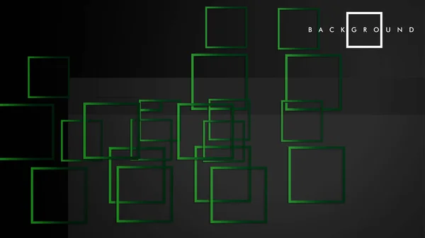 Vektor moderne abstrakte Quadrate Hintergründe. mit schwarz-grünem Gefälle. Vorlage Folge 10 — Stockvektor