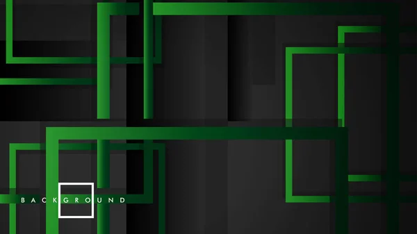 Vector modernos cuadrados abstractos fondos. con un gradiente verde negro. eps 10 plantilla — Archivo Imágenes Vectoriales