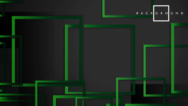 Vector modernos cuadrados abstractos fondos. con un gradiente verde negro. eps 10 plantilla — Vector de stock