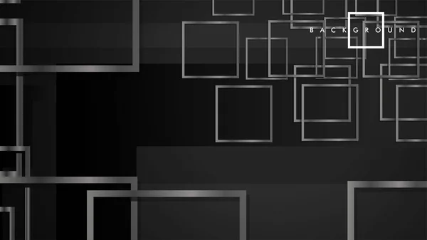 Vektor moderne abstrakte Quadrate Hintergründe. mit einem Farbverlauf aus schwarzem und grauem Metall. Vorlage Folge 10 — Stockvektor