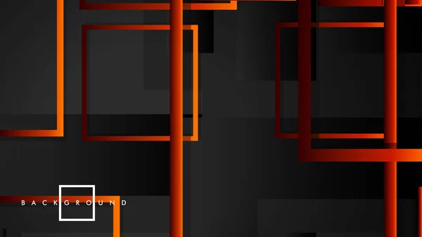 Vector modern absztrakt négyzetek háttérrel. egy fekete piros narancs gradiens. EPS 10 sablon — Stock Vector