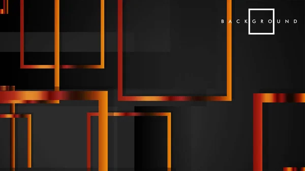 Vektor moderne abstrakte Quadrate Hintergründe. mit einem Farbverlauf aus Schwarz und Metall. Vorlage Folge 10 — Stockvektor