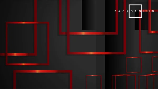 Vektor moderne abstrakte Quadrate Hintergründe. mit einem schwarz-roten Metallfarbverlauf. Vorlage Folge 10 — Stockvektor