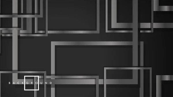 Vector Modern Abstract Squares Fundos. com um gradiente de cor de metal preto e cinza. modelo eps 10 —  Vetores de Stock