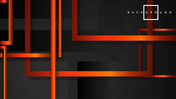 Vektor moderne abstrakte Quadrate Hintergründe. mit schwarz-orangefarbenem Gefälle. Vorlage Folge 10 — Stockvektor
