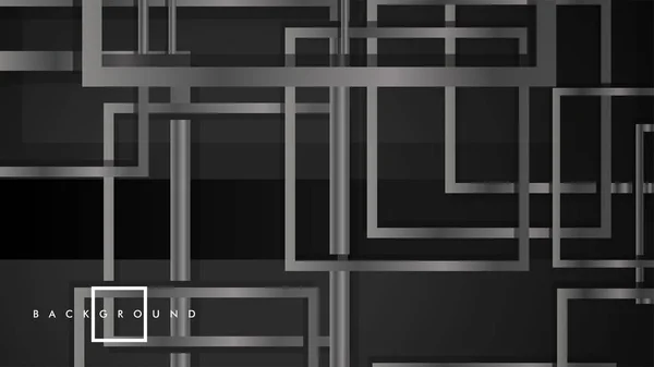 Vector Modern Abstract Squares Backgrounds. с черно-серым градиентом цвета металла. eps 10 шаблон — стоковый вектор
