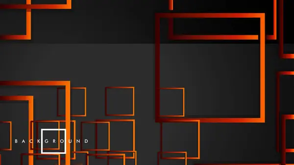 ベクトル現代抽象正方形の背景.黒い赤いオレンジ色のグラデーションで。eps 10 テンプレート — ストックベクタ